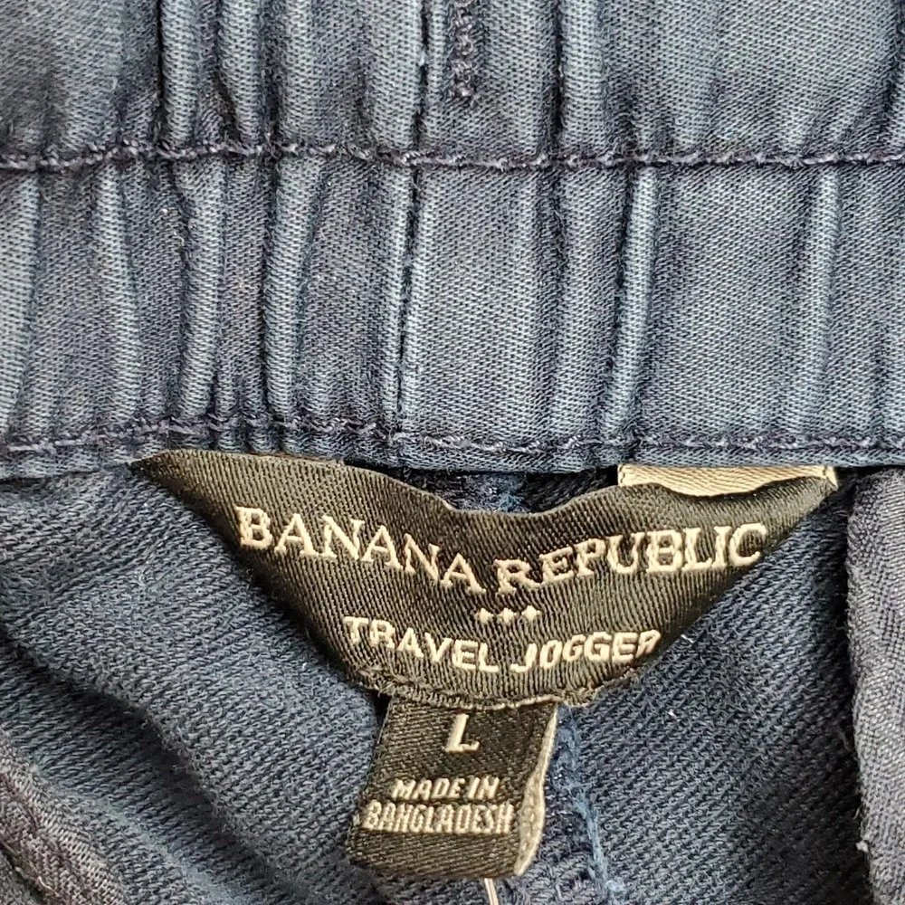 Banana Republic Men Pants L Navy Jogger Travel 26